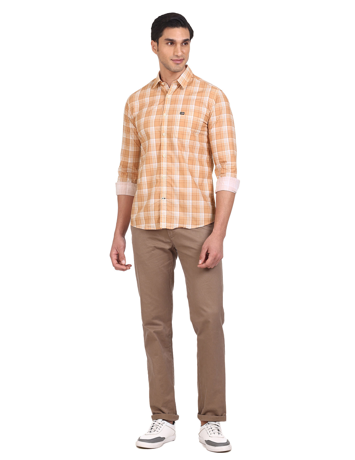 Buy Arrow Sports Patch Pocket Check Shirt - NNNOW.com