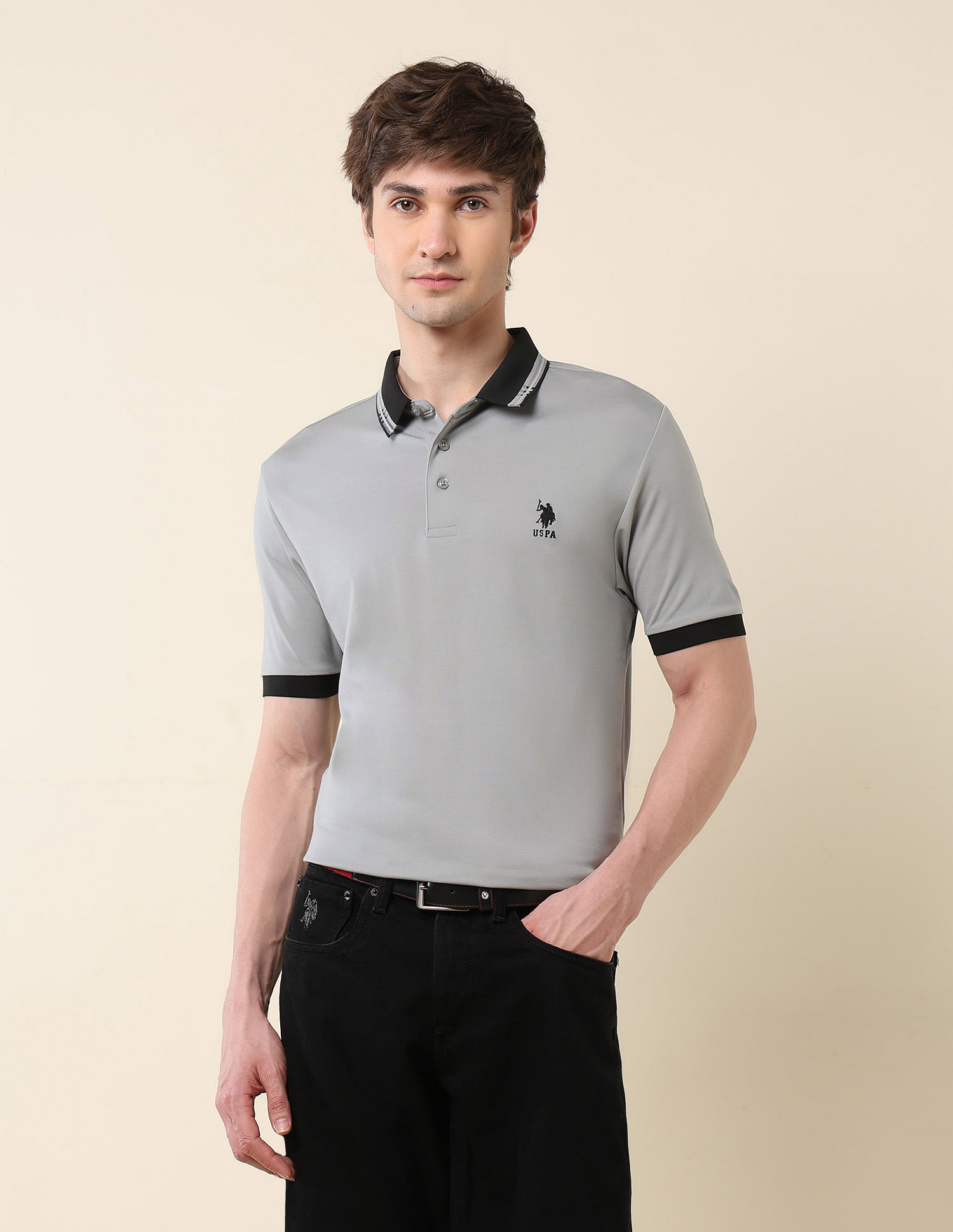 U.S. Polo Assn. Solid Monochrome Majesty Polo Shirt