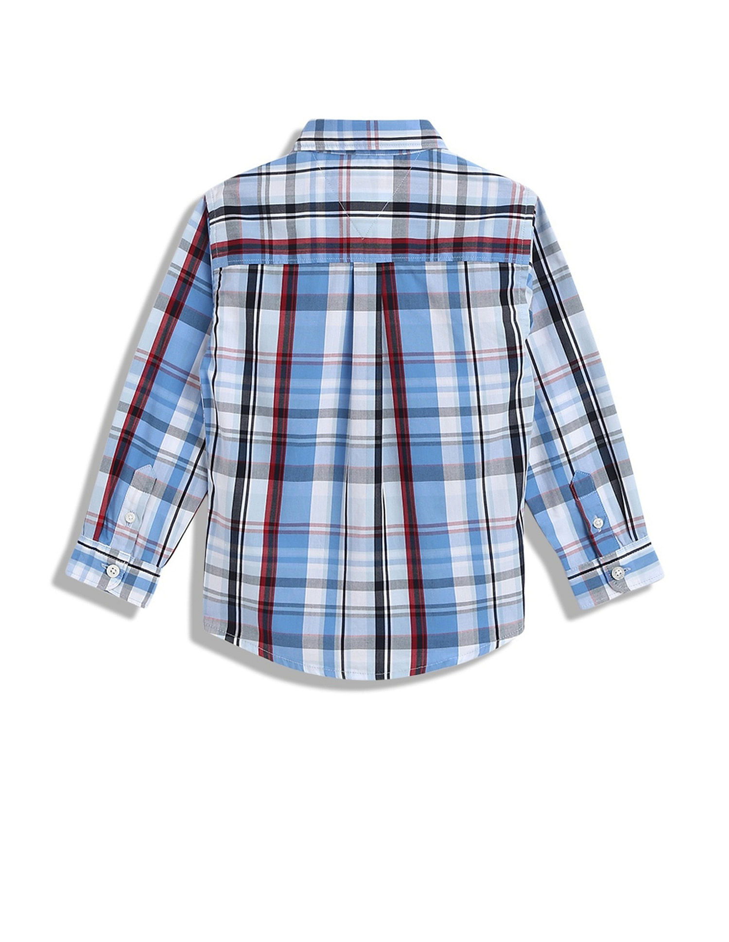 Tommy Hilfiger Kids Boys Checks Regular-Fit Cotton Shirt