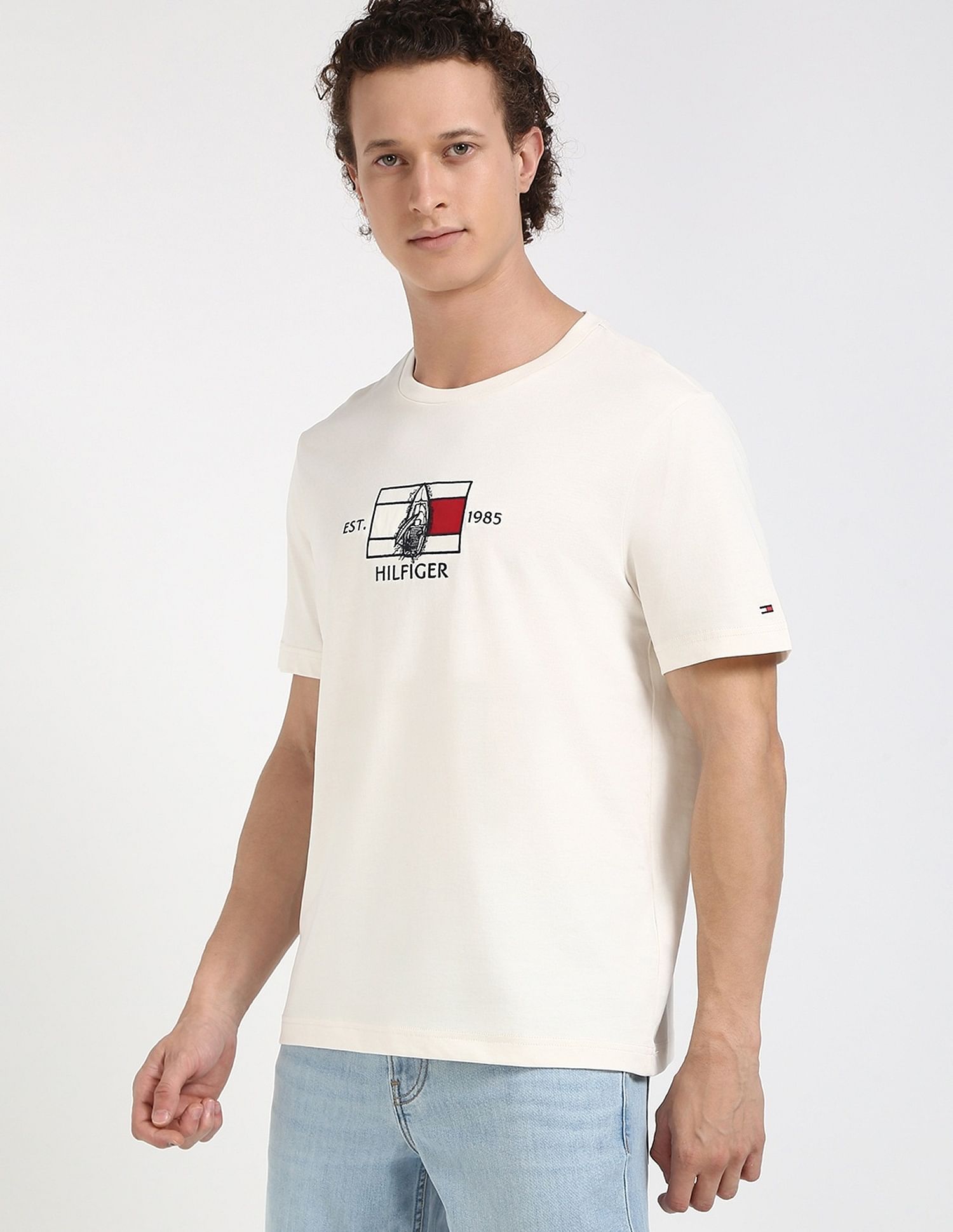 Tommy Hilfiger Embroidered Logo Regular-Fit Cotton T-Shirt
