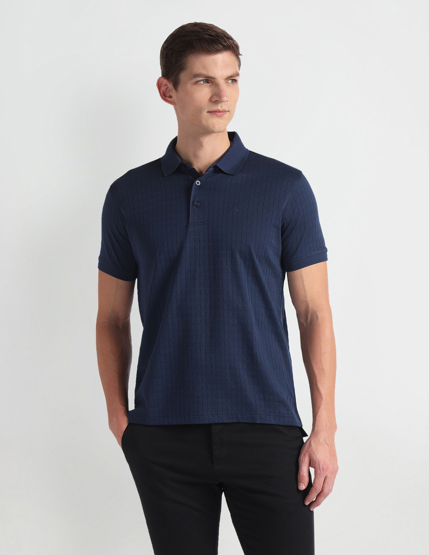 Arrow Patterned Regular Fit Polo Shirt