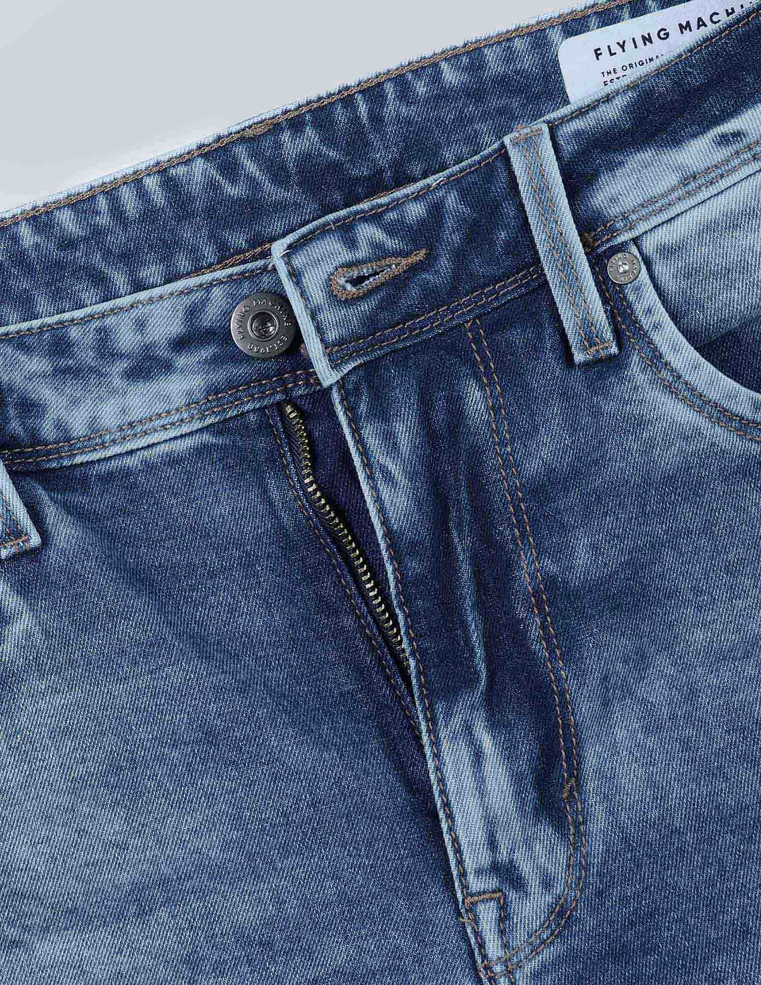 Flying Machine Mankle Relaxed Tapered Fit Style Denim Jeans