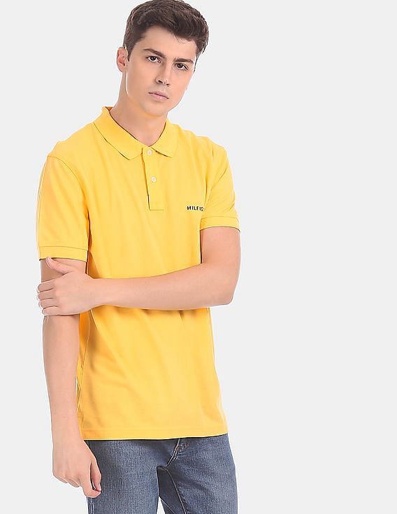 tommy hilfiger polo yellow