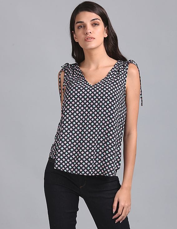 Buy GAP V-Neck Tie-Up Shoulder Top