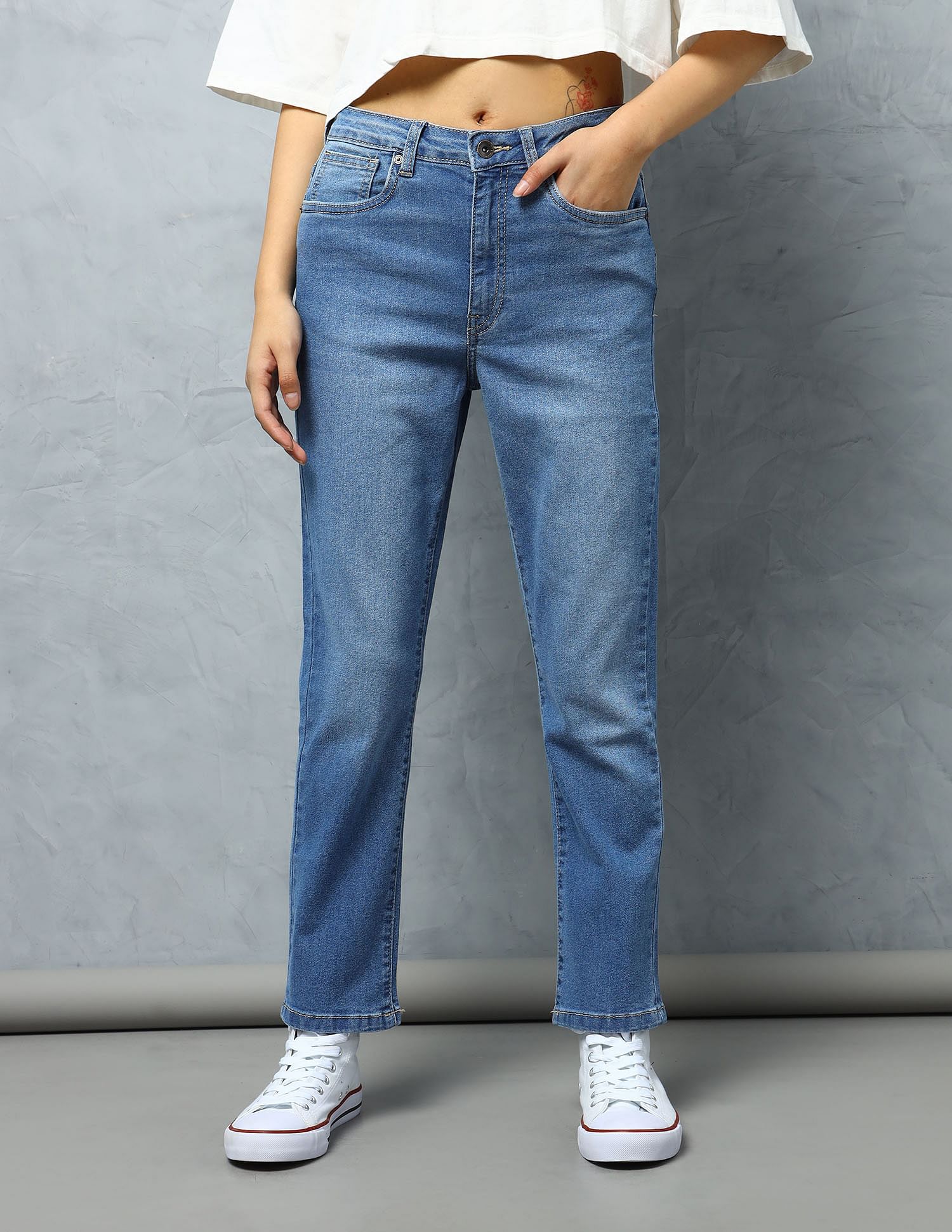 Flying Machine Women High Rise Slim Fit Jeans