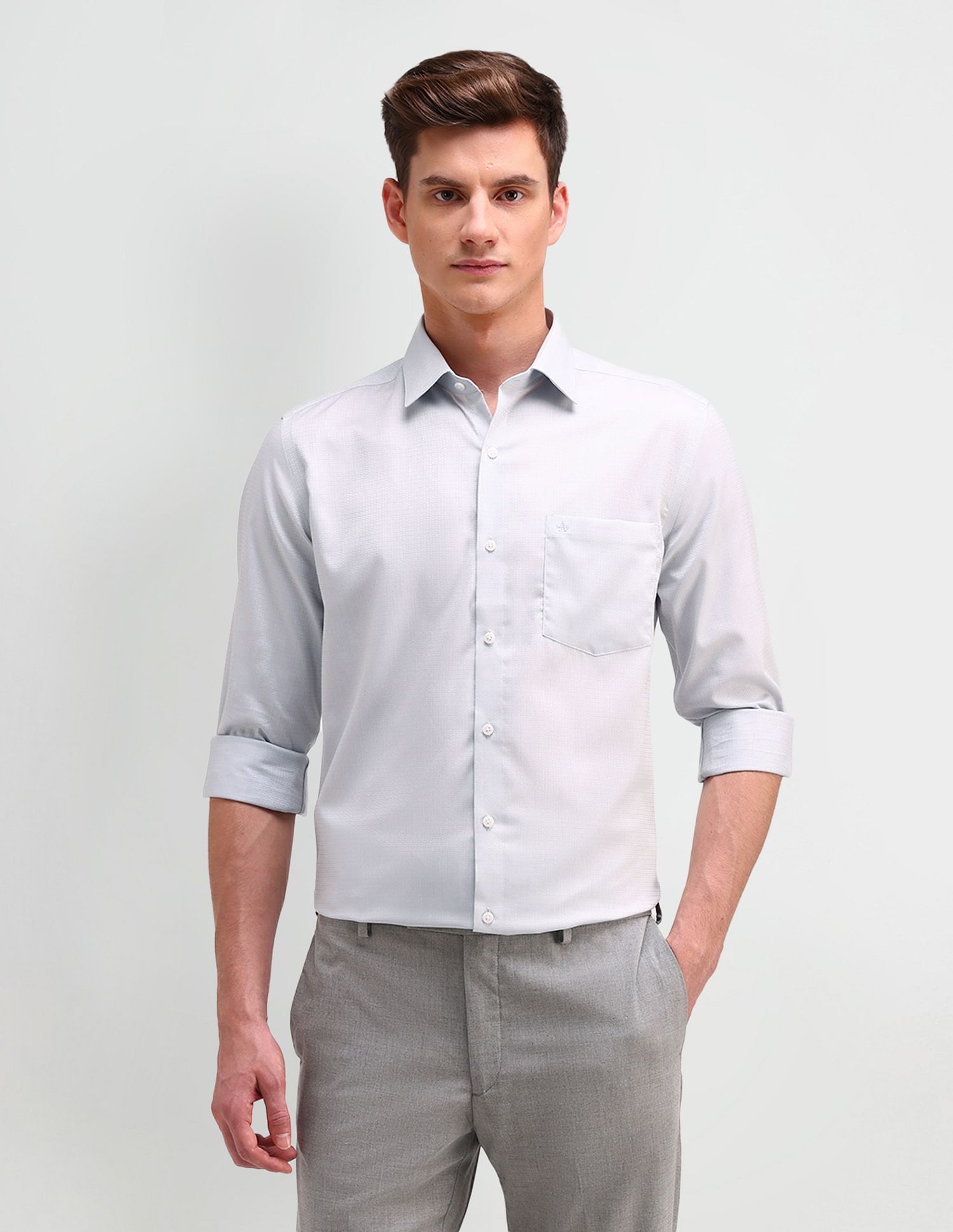 Arrow Slim Fit Textured Pattern Shirt