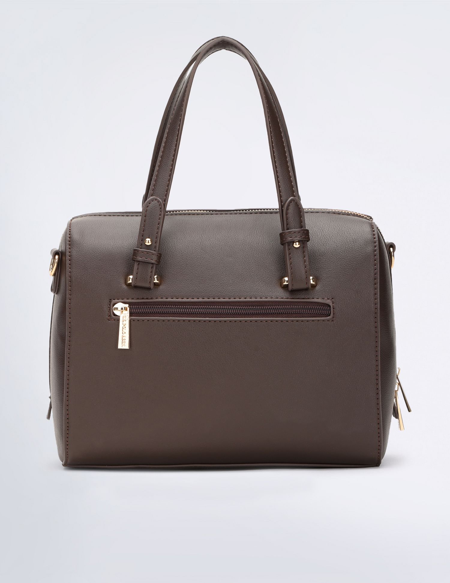 U.S. Polo Assn. Women Geometric Print Bowler Handbag