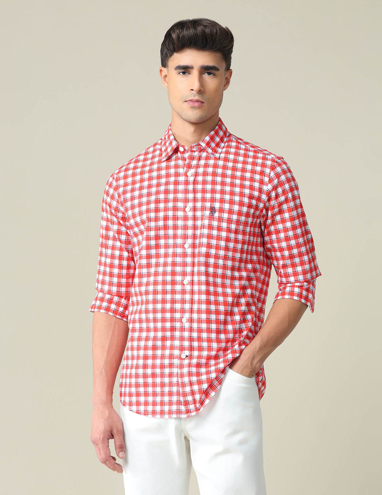 U.S. Polo Assn. Plaid Tailored Fit Shirt