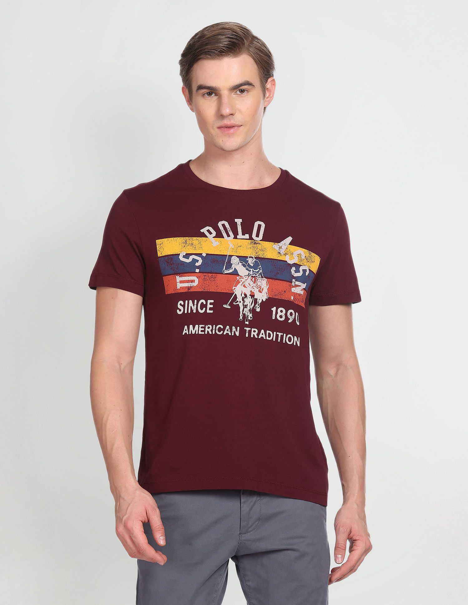 U.S. Polo Assn. Denim Co. Crew Neck Brand Print T-Shirt
