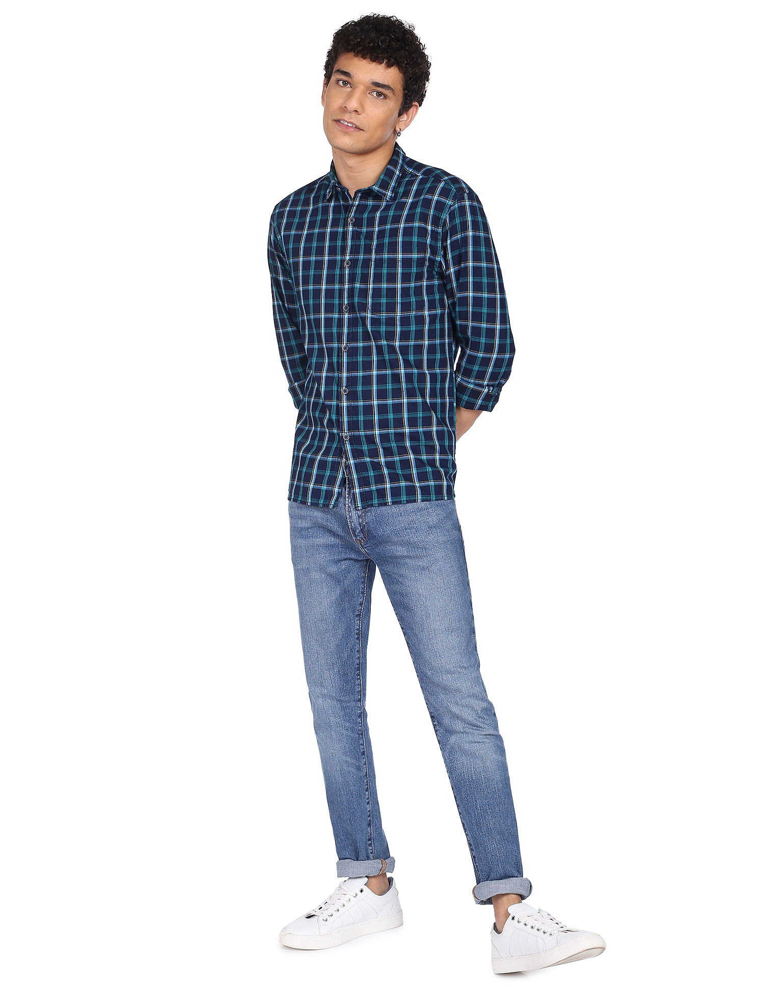 Flying Machine Tartan Check Cotton Shirt
