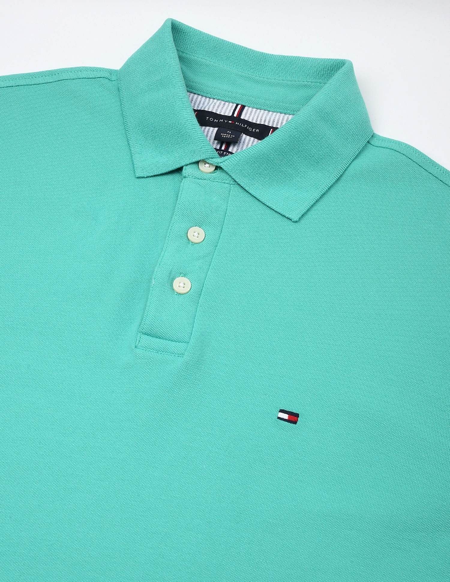 Tommy Hilfiger Solid Slim-Fit Cotton Polo Shirt