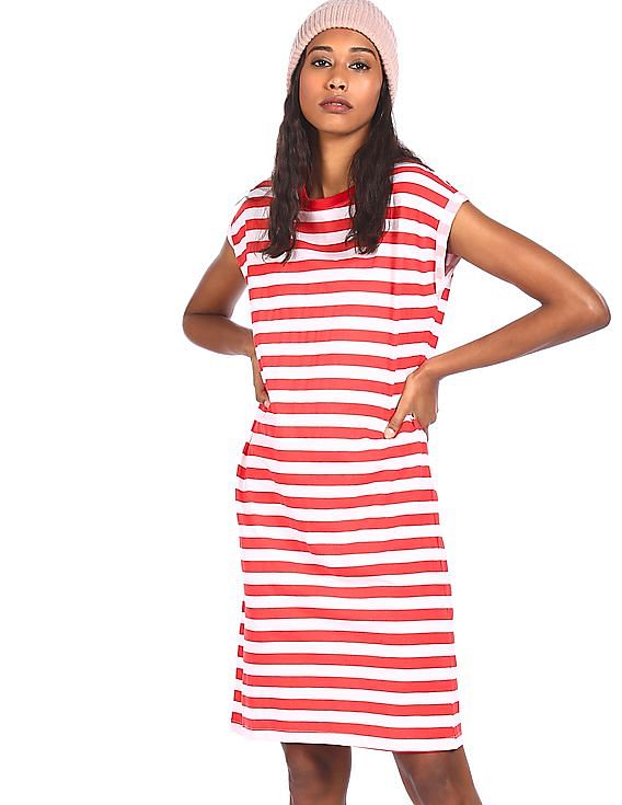 Buy White Striped Maxi Dress for Women Online