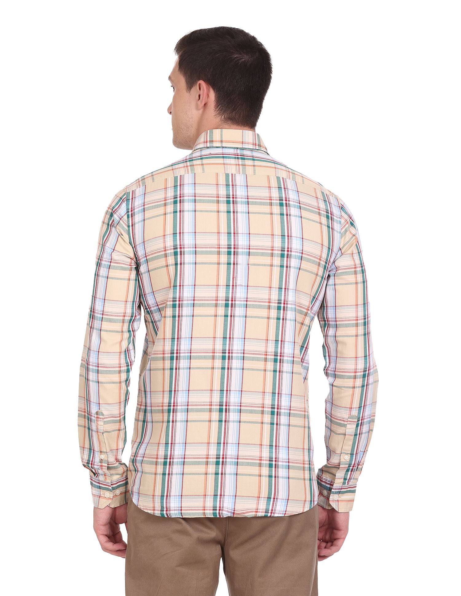 Arrow Sports Tartan Check Manhattan Slim Fit Shirt