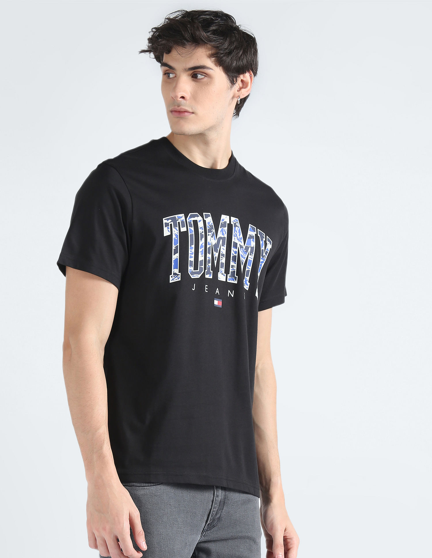 Tommy Hilfiger Camo College Logo Cotton T-Shirt