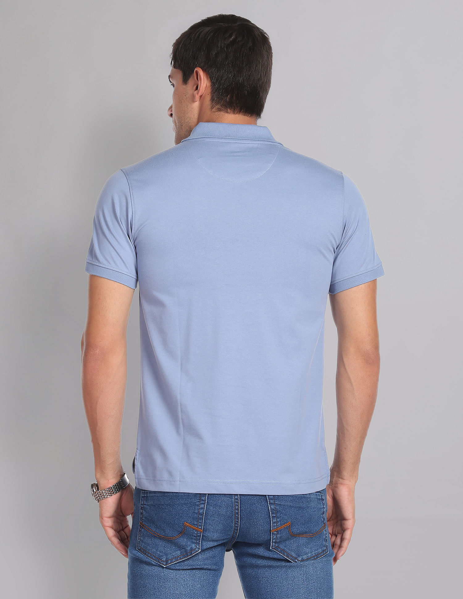 AD by Arvind Wrinkle Resistant Quick Dry Smart Polo Shirt