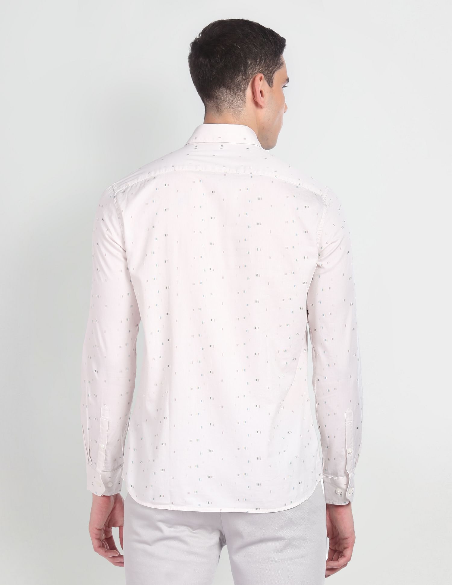 Arrow Sports Geometric Print Cotton Casual Shirt