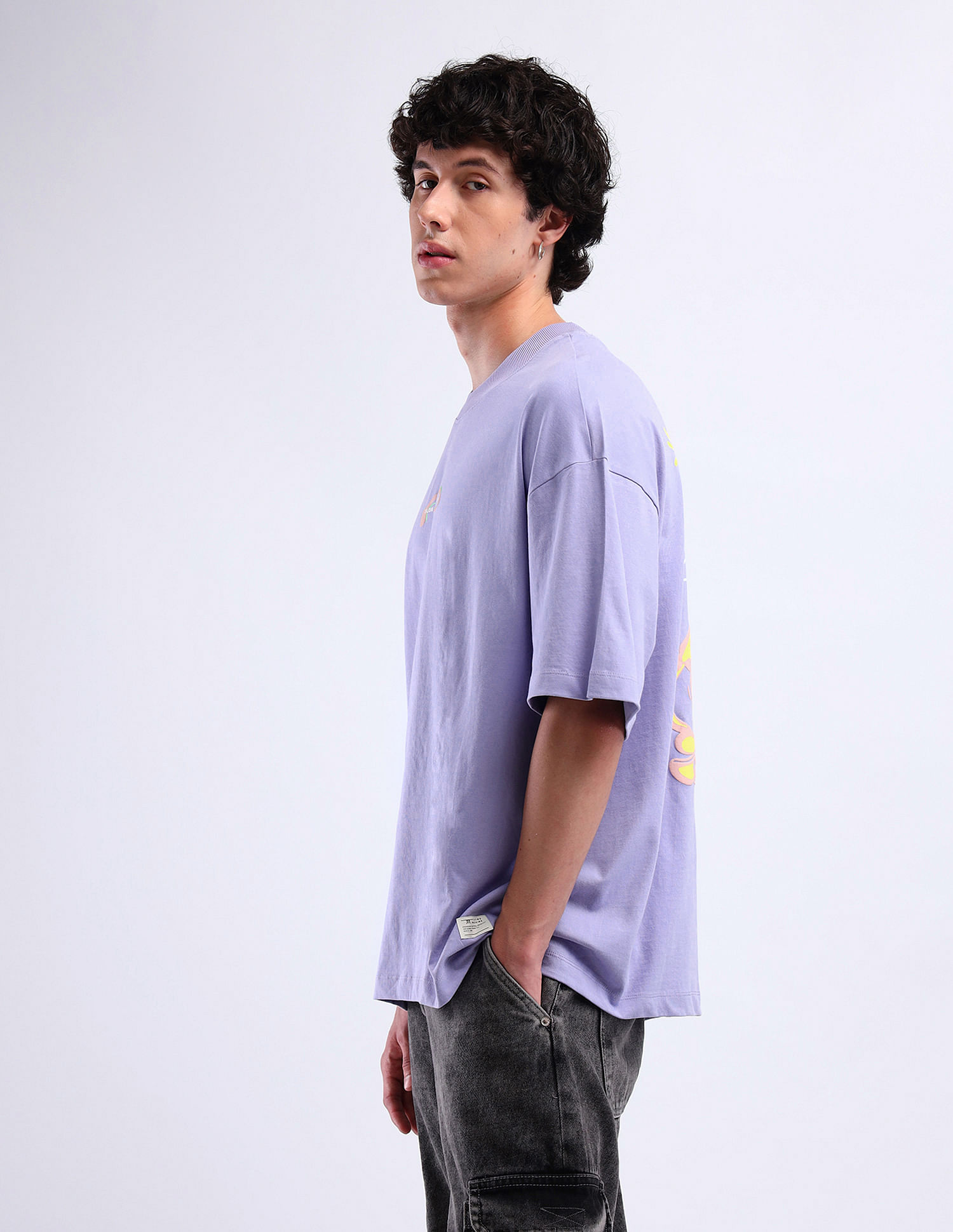Flying Machine Graphic Print Cotton T-Shirt