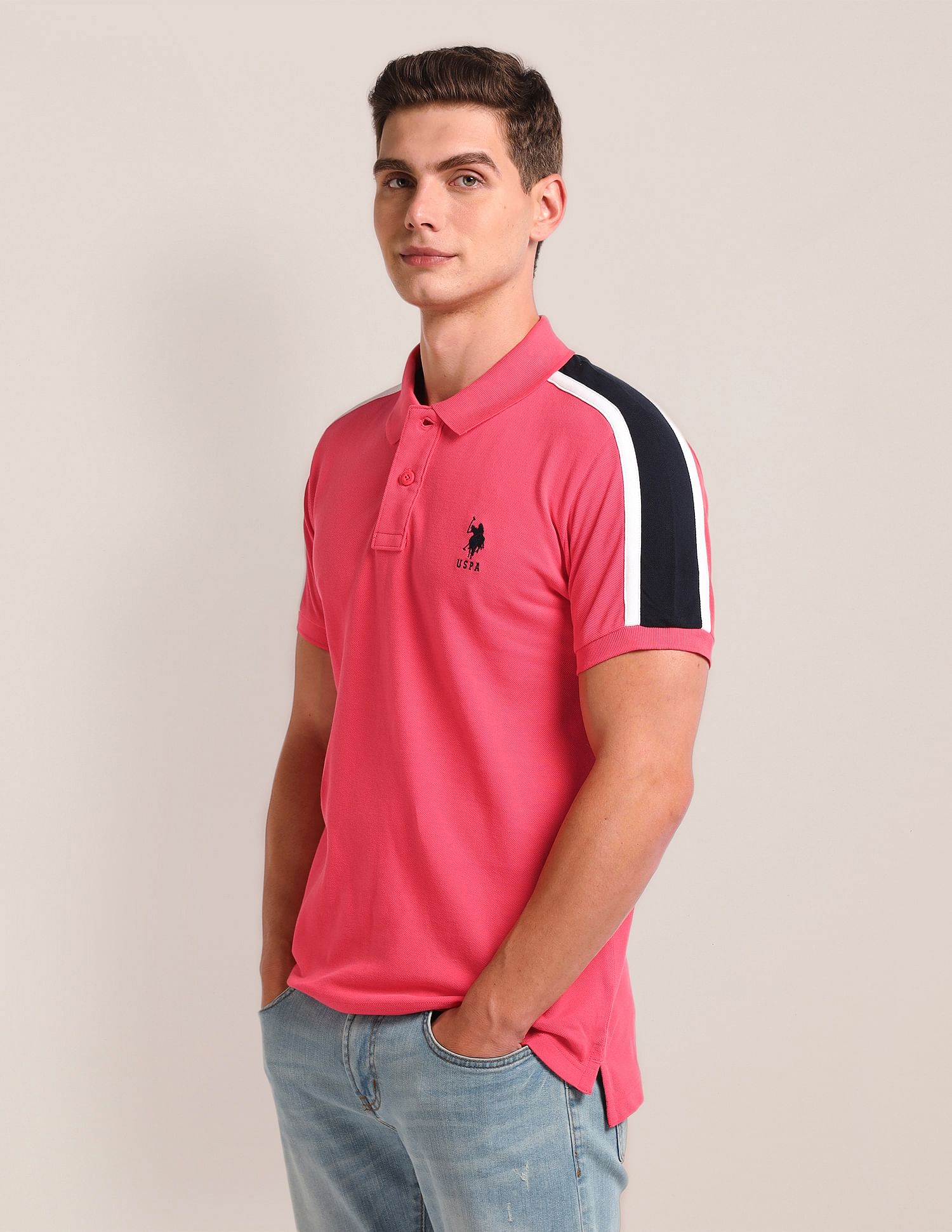 U.S. Polo Assn. Colour Block Slim Fit Polo Shirt