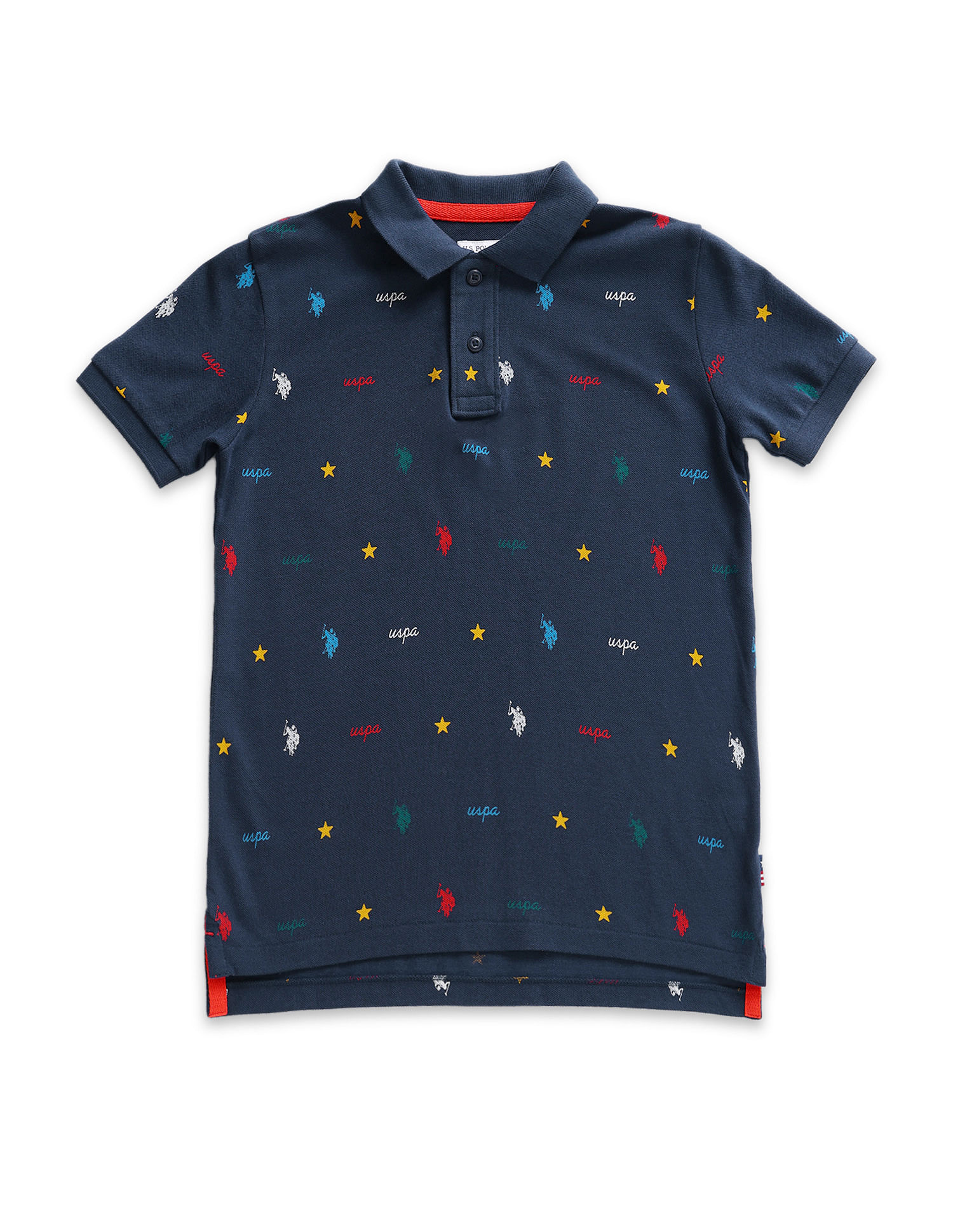 U.S. Polo Assn. Kids Pique Printed Polo Shirt