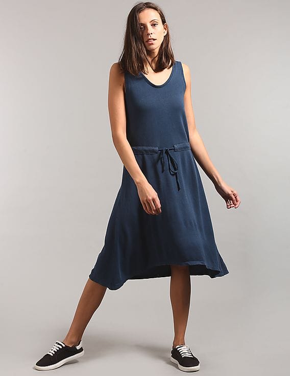 Buy GAP Women Blue French Terry Sleeveless Dress - NNNOW.com