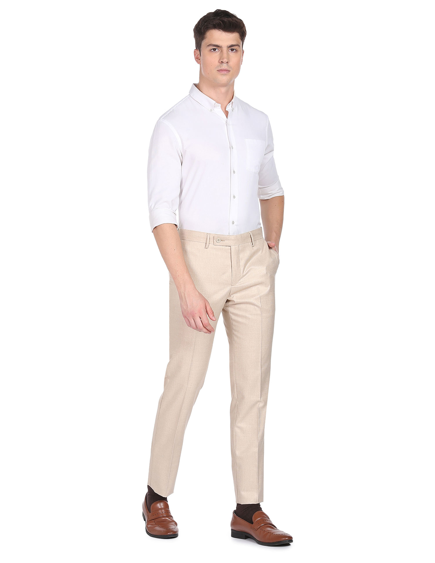 Plain Tailored Smart Trousers  4 Colours  Just 7