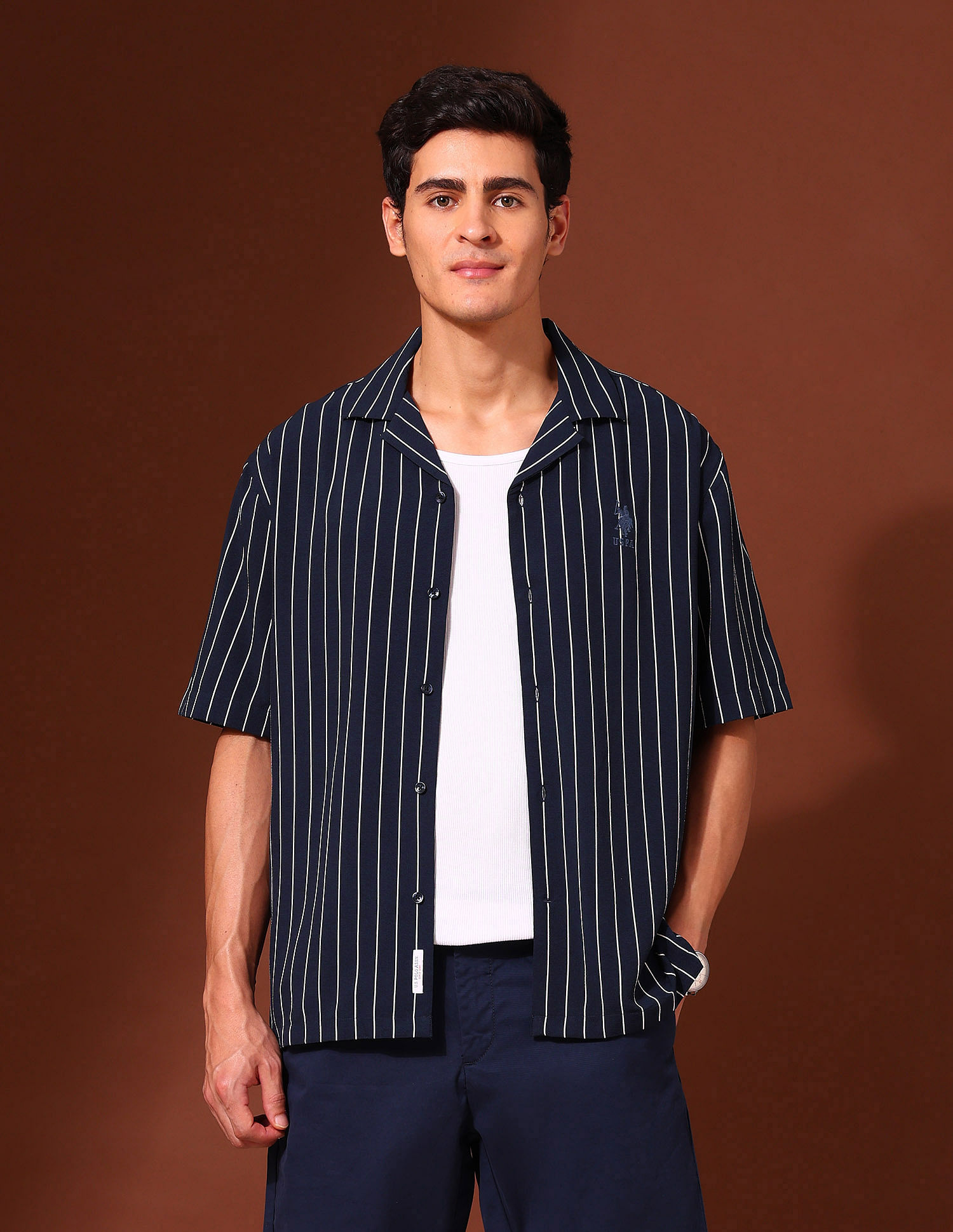 U.S. Polo Assn. Vertical Striped Tailored Fit Shirt