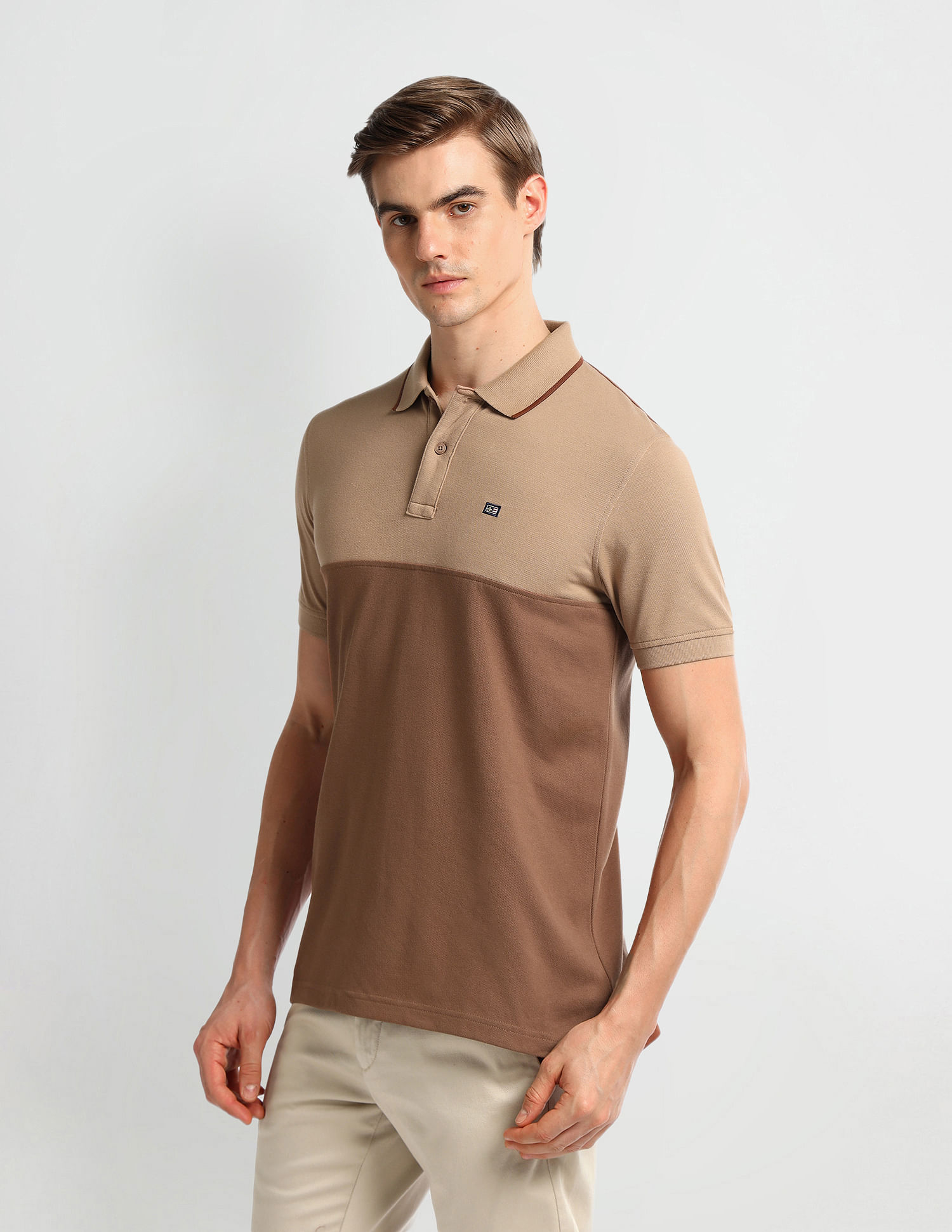 Arrow Sport Regular Fit Clourblocked Polo Shirt