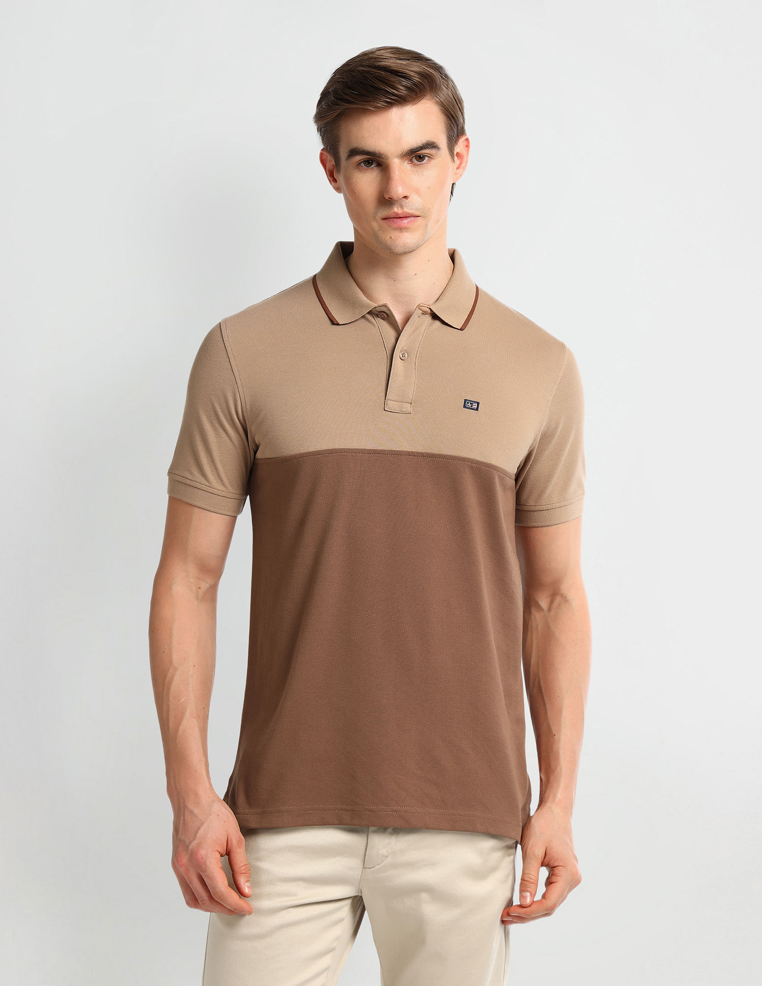Arrow Sport Regular Fit Clourblocked Polo Shirt