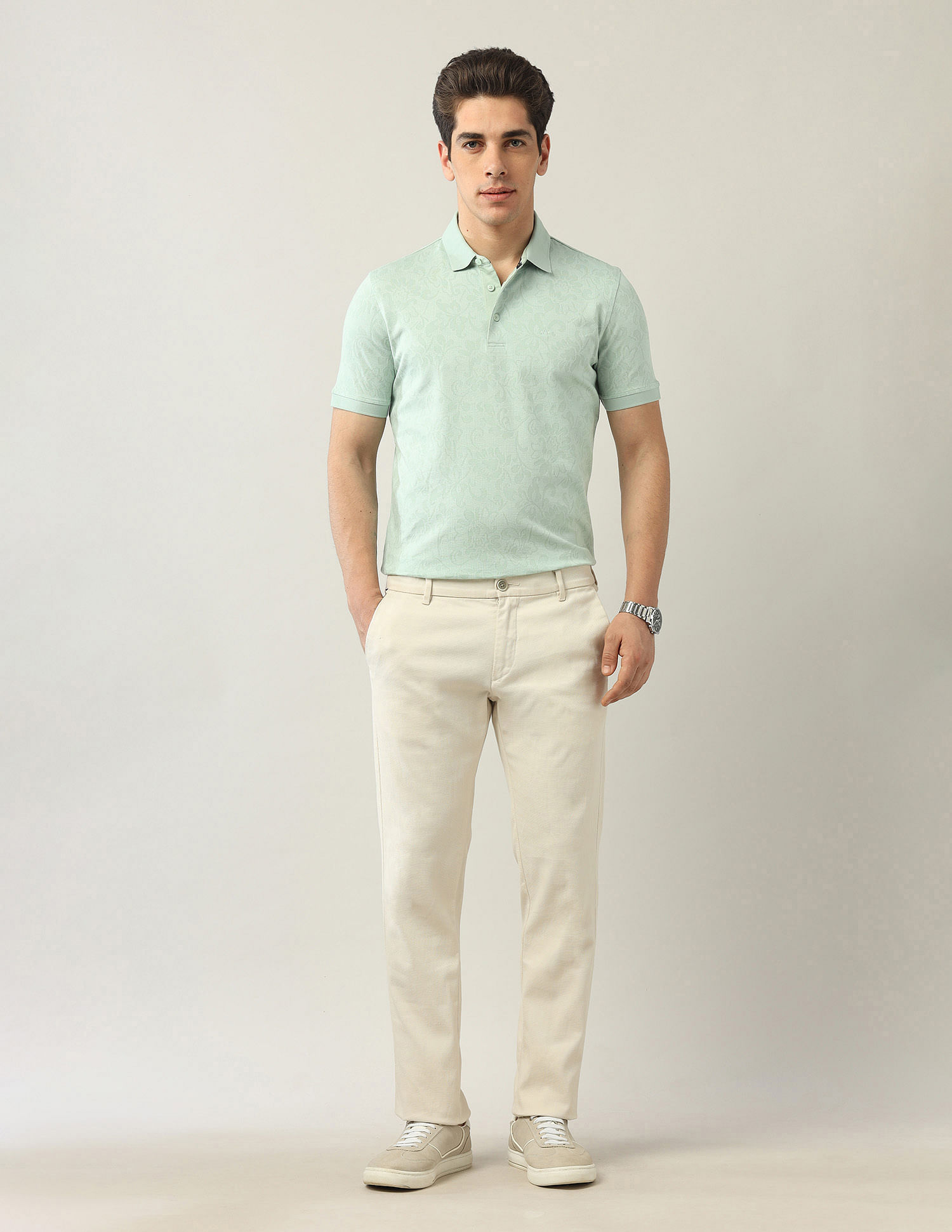 Arrow Textured Regular Fit Polo Shirt