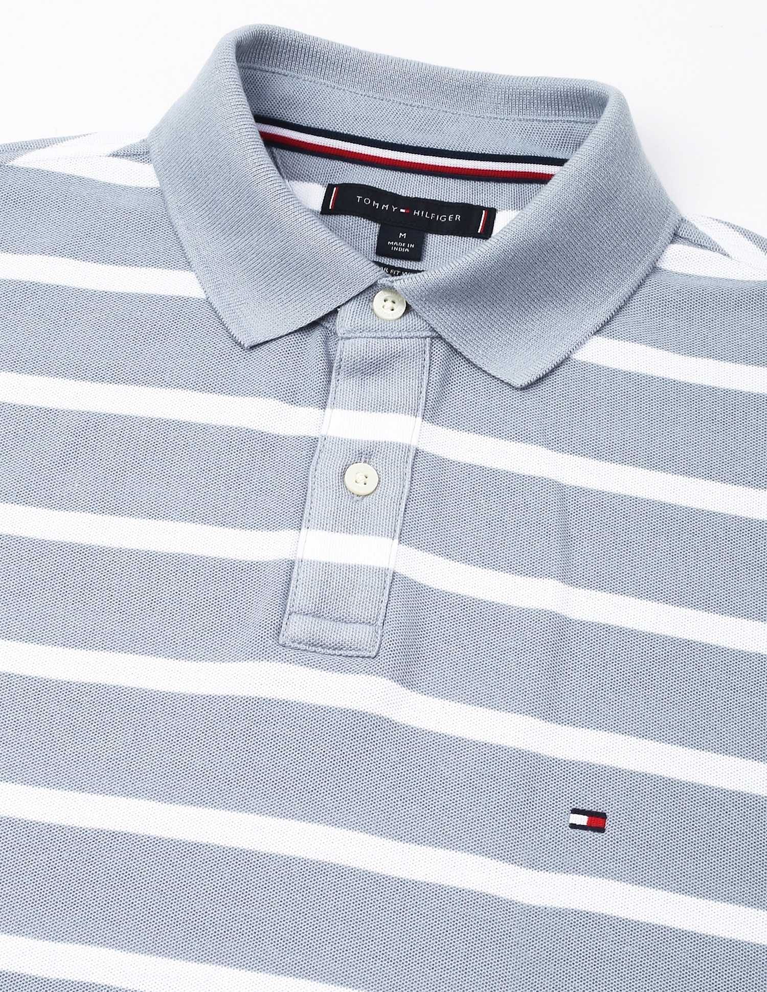 Tommy Hilfiger Striped Regular-Fit Cotton Polo Shirt