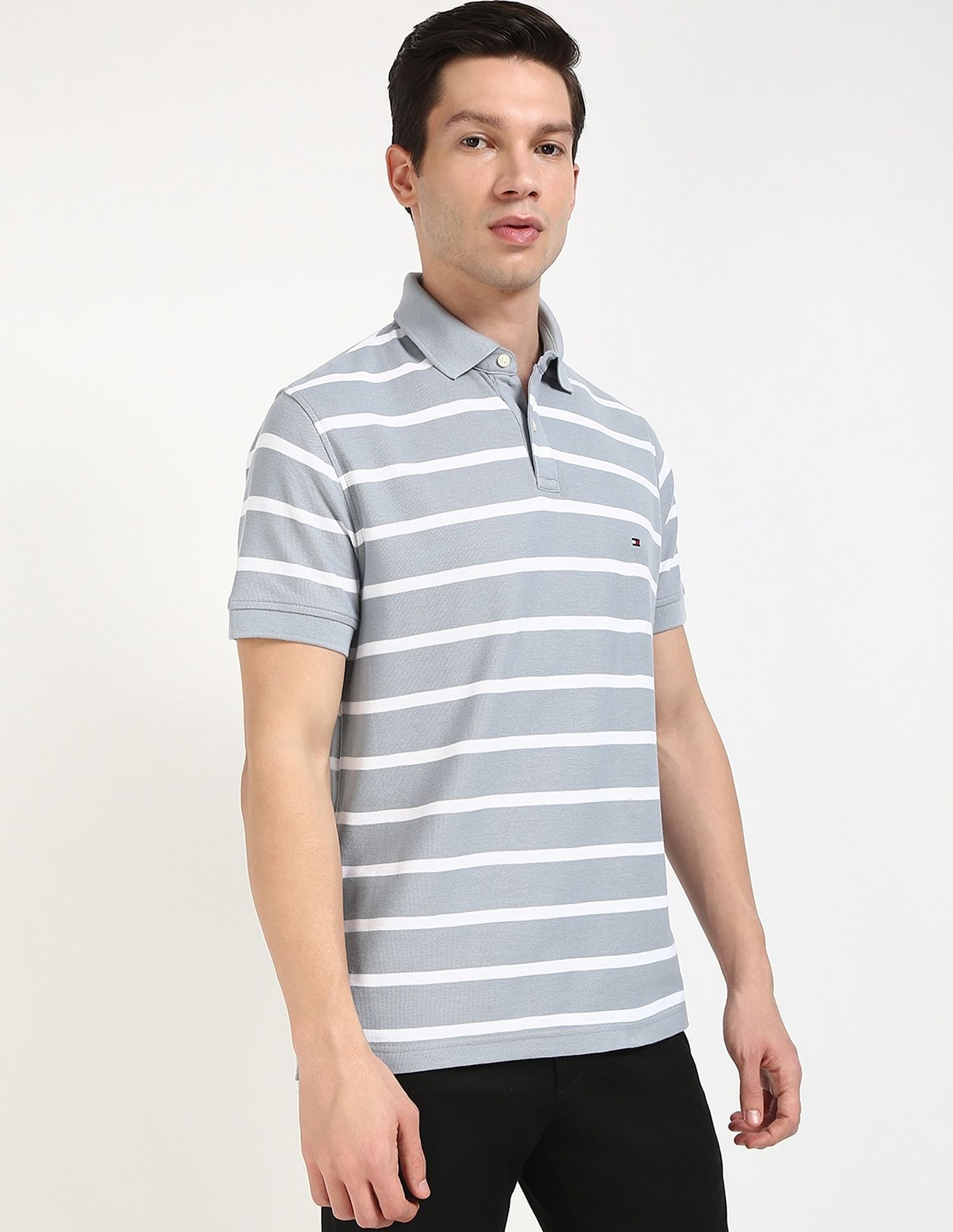 Tommy Hilfiger Striped Regular-Fit Cotton Polo Shirt