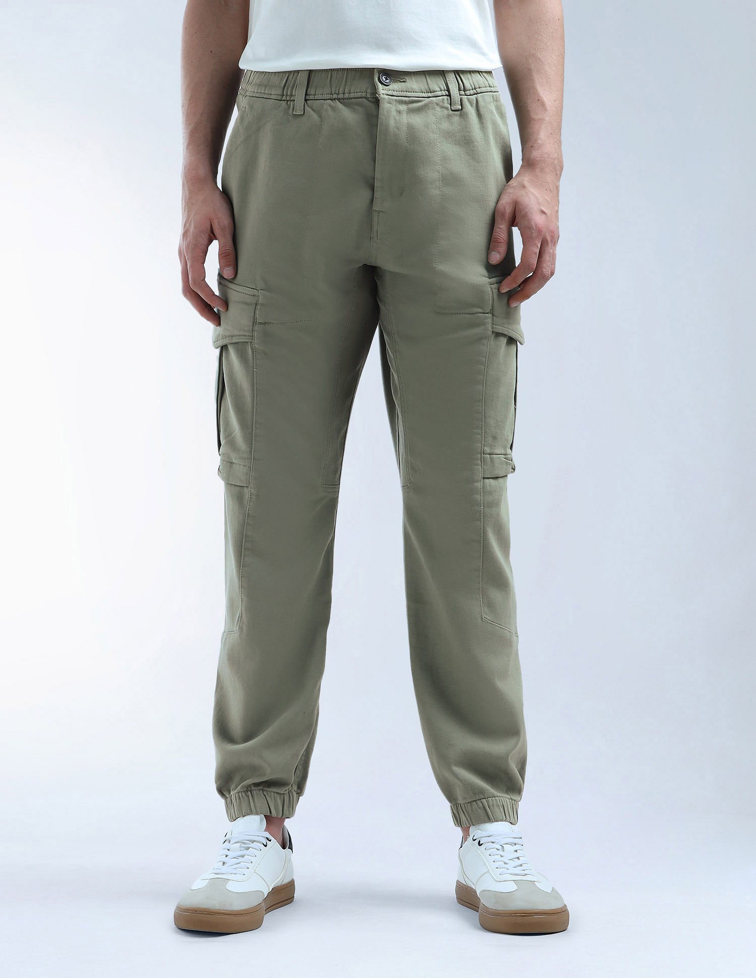 Flying Machine Mid Rise Relaxed Fit Joggers