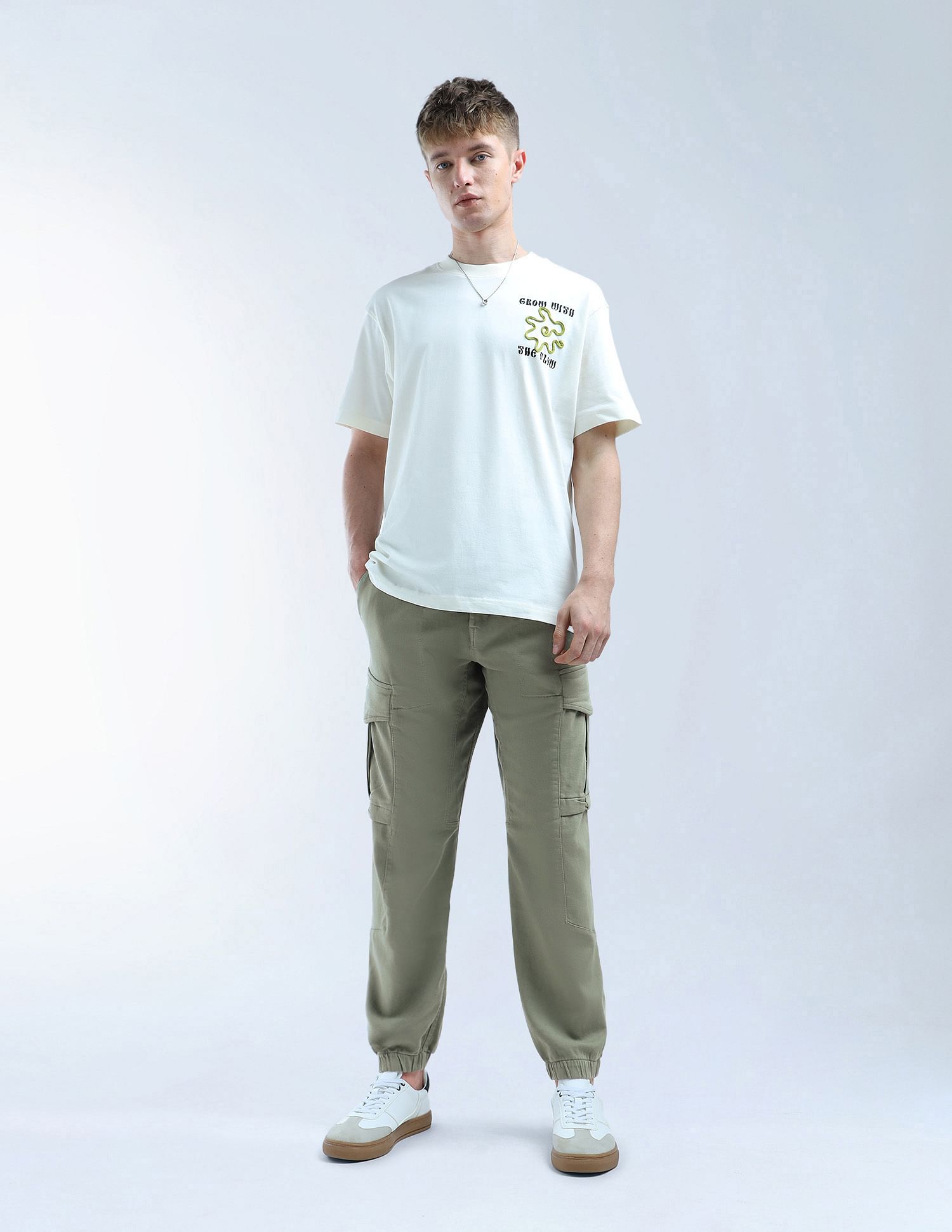 Flying Machine Mid Rise Relaxed Fit Joggers