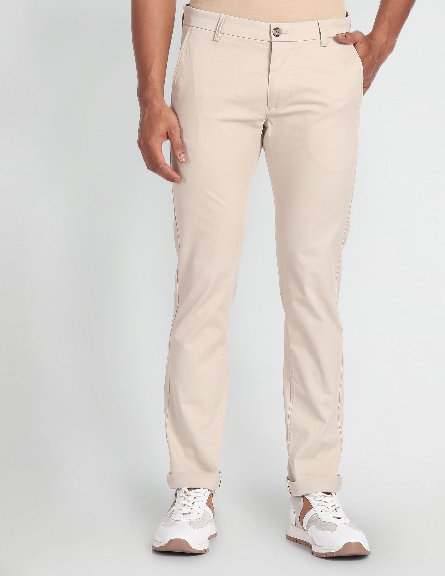 Buy Khaki Beige Trousers & Pants for Men by Arrow Sports Online | Ajio.com