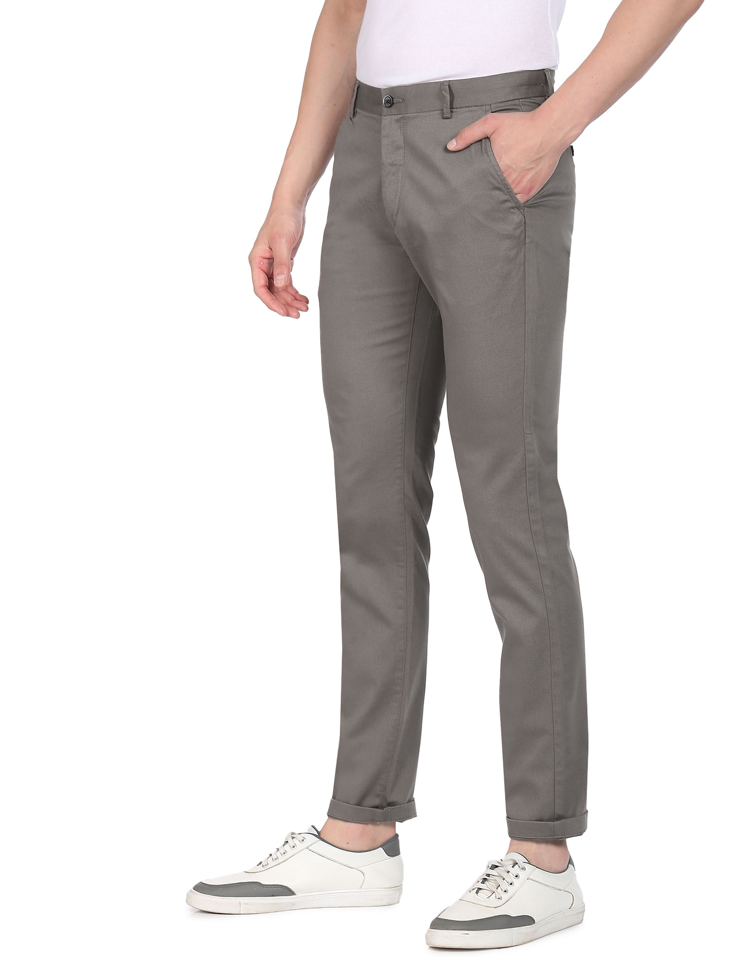 Buy Arrow Men's Slim Pants (ARAFTR2063_Olive at Amazon.in