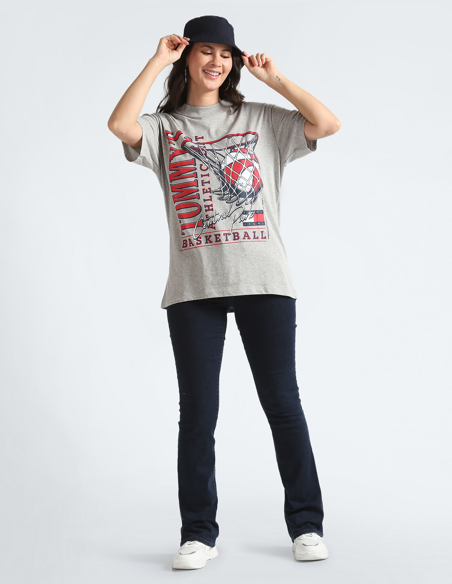 Tommy Hilfiger Crew Neck Oversized Basketball T-Shirt
