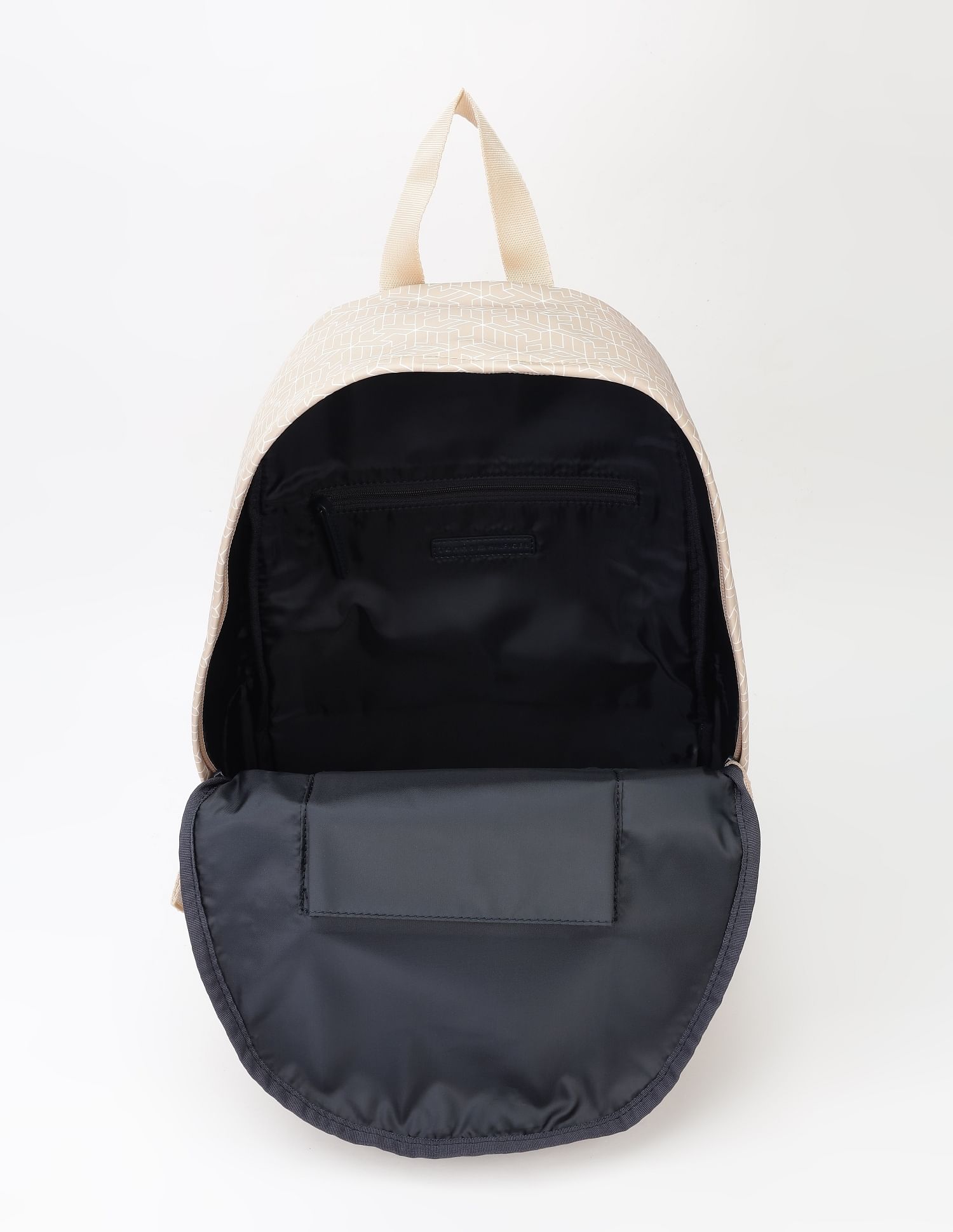 Tommy Hilfiger Logo Beige Nylon Backpack