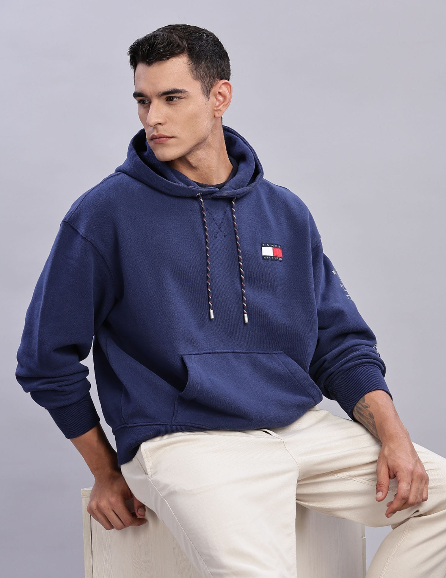 Buy Tommy Hilfiger Printed Relaxed-Fit Cotton Sweatshirts