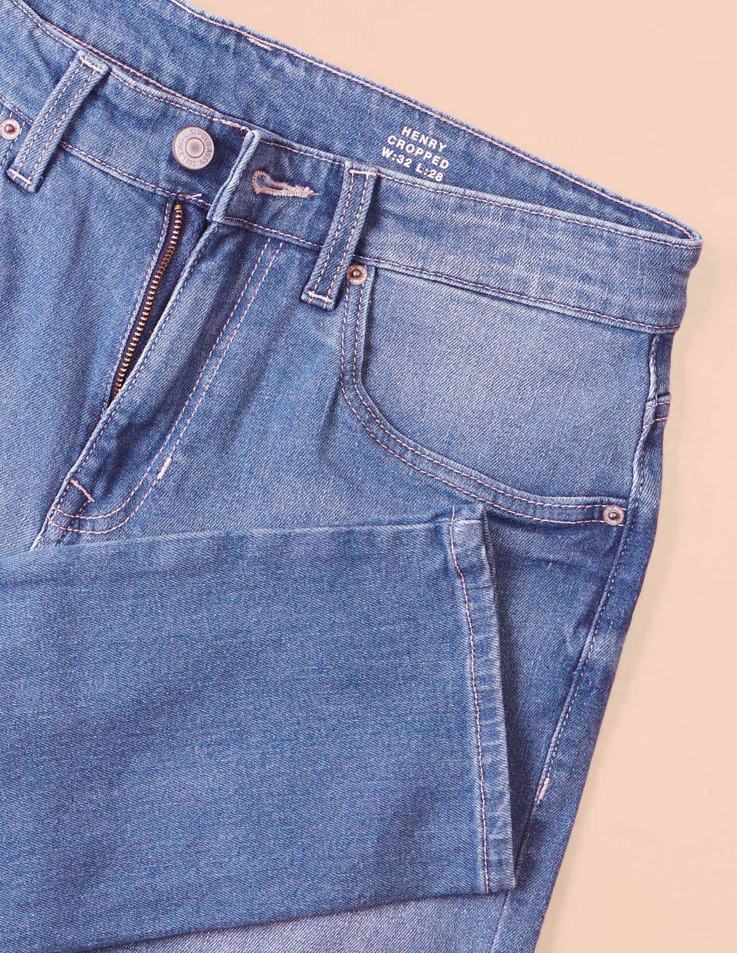 U.S. Polo Assn. Denim Co. Henry Cropped Fit Blue Jeans