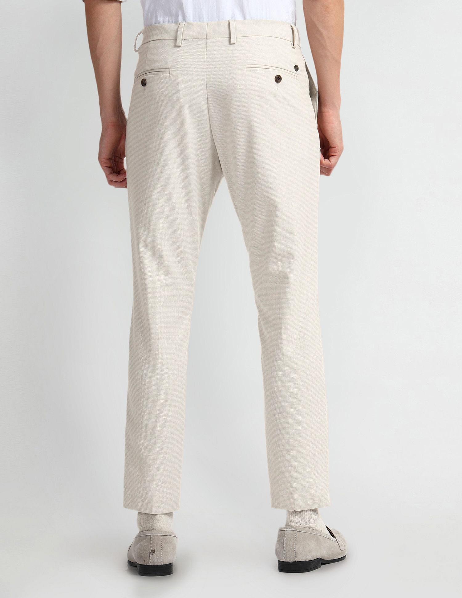 Arrow Newyork Carson Tapered Fit Dobby Trousers