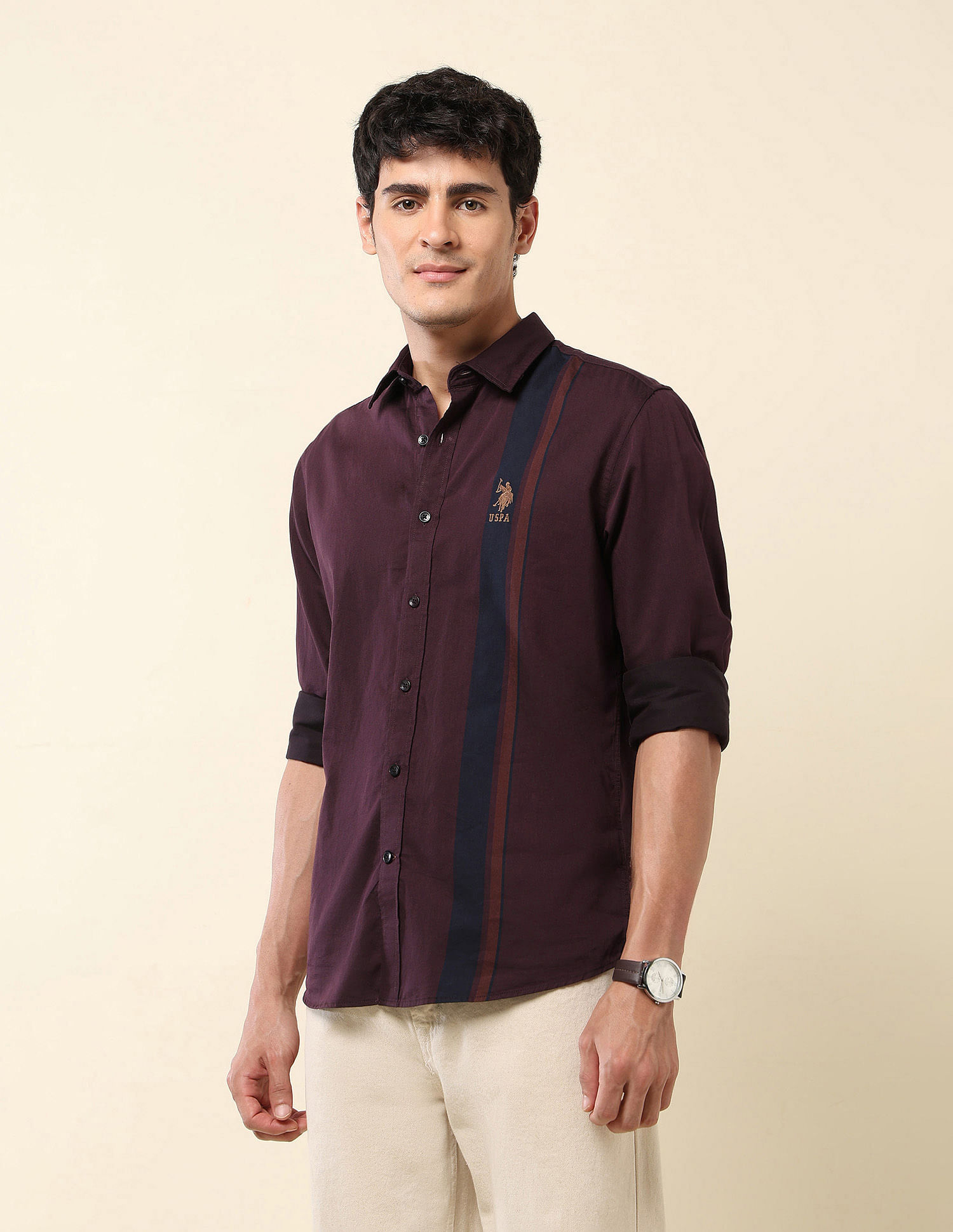 U.S. Polo Assn. Vertical Striped Pure Cotton Shirt