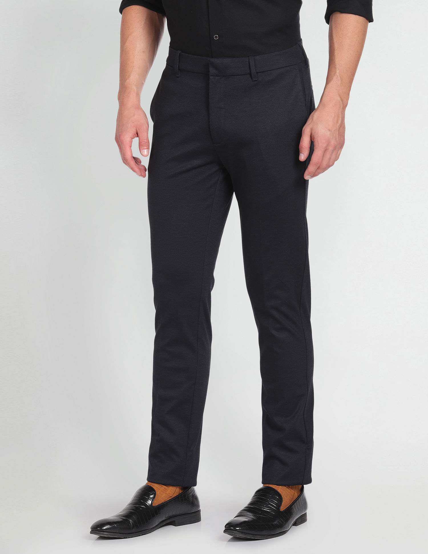 Arrow Newyork Mid Rise Dobby Trousers