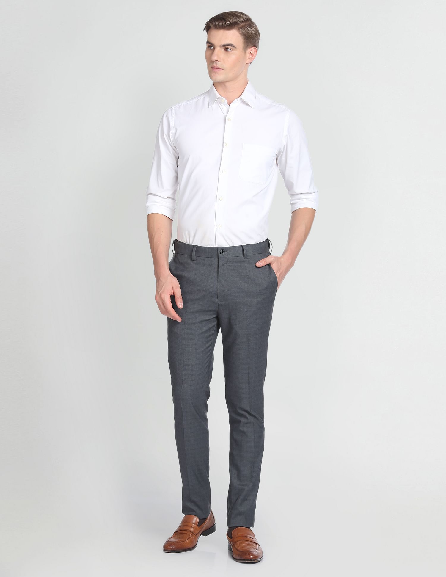 Arrow Newyork Super Slim Fit Formal Trousers