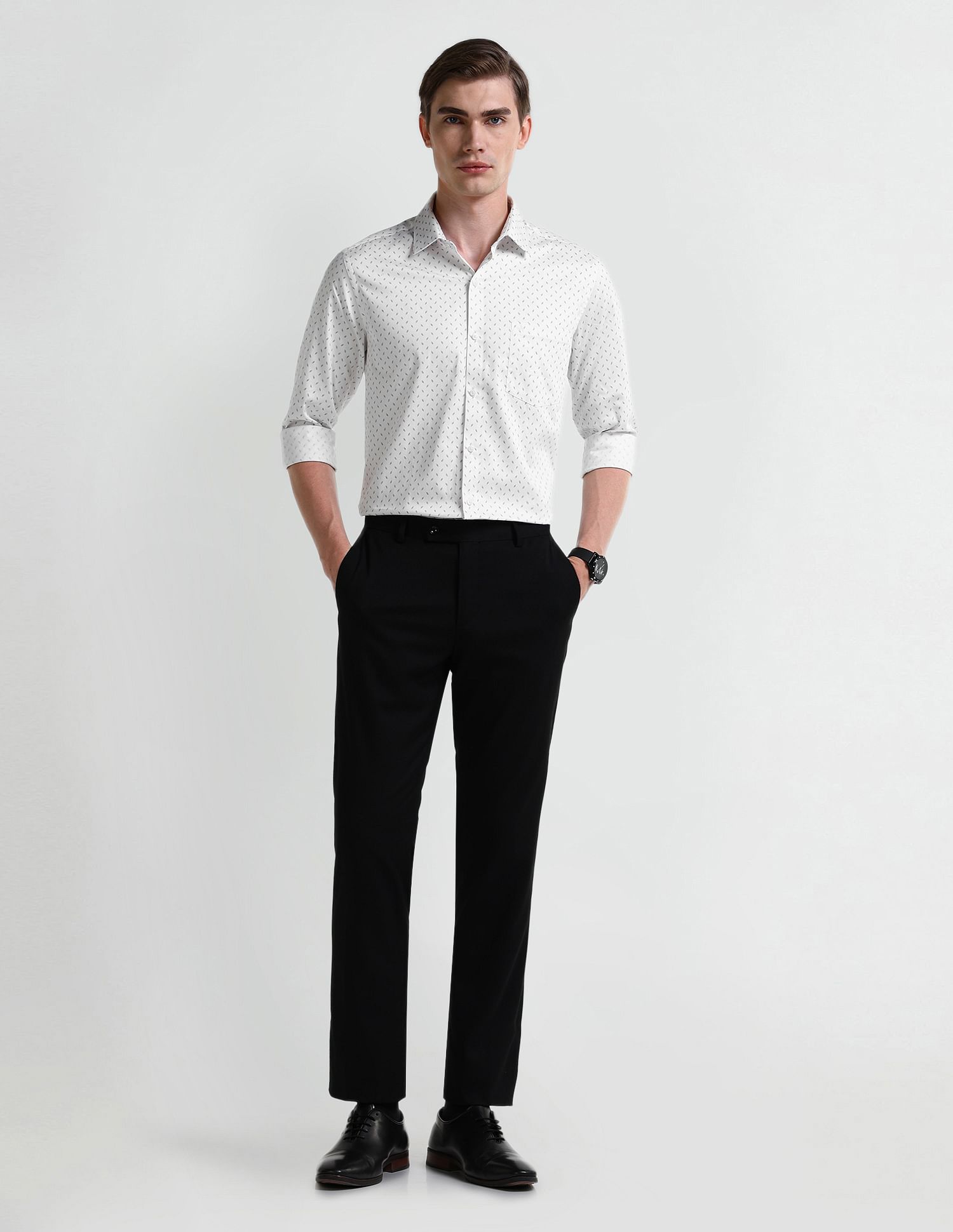 Arrow Manhattan Slim Fit Satin Shirt