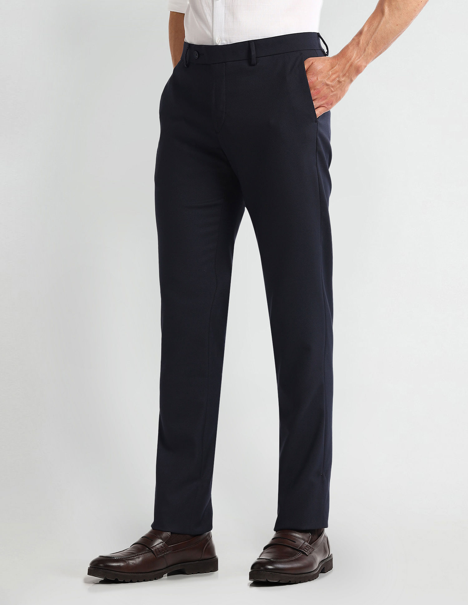 Arrow Mid Rise Tapered Fit Trousers