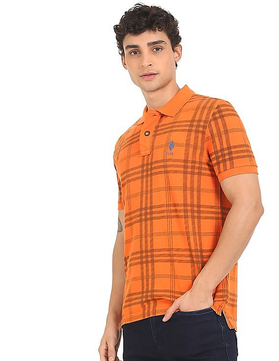 U.S. Polo Assn. Denim Co. Check Cotton Pique Polo Shirt
