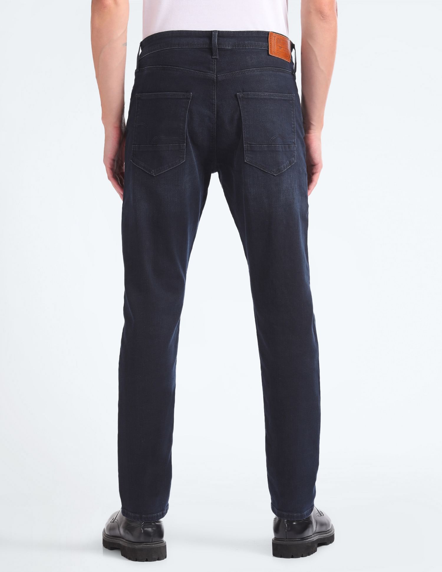 Flying Machine Slash Slim Tapered Dark Wash Jeans