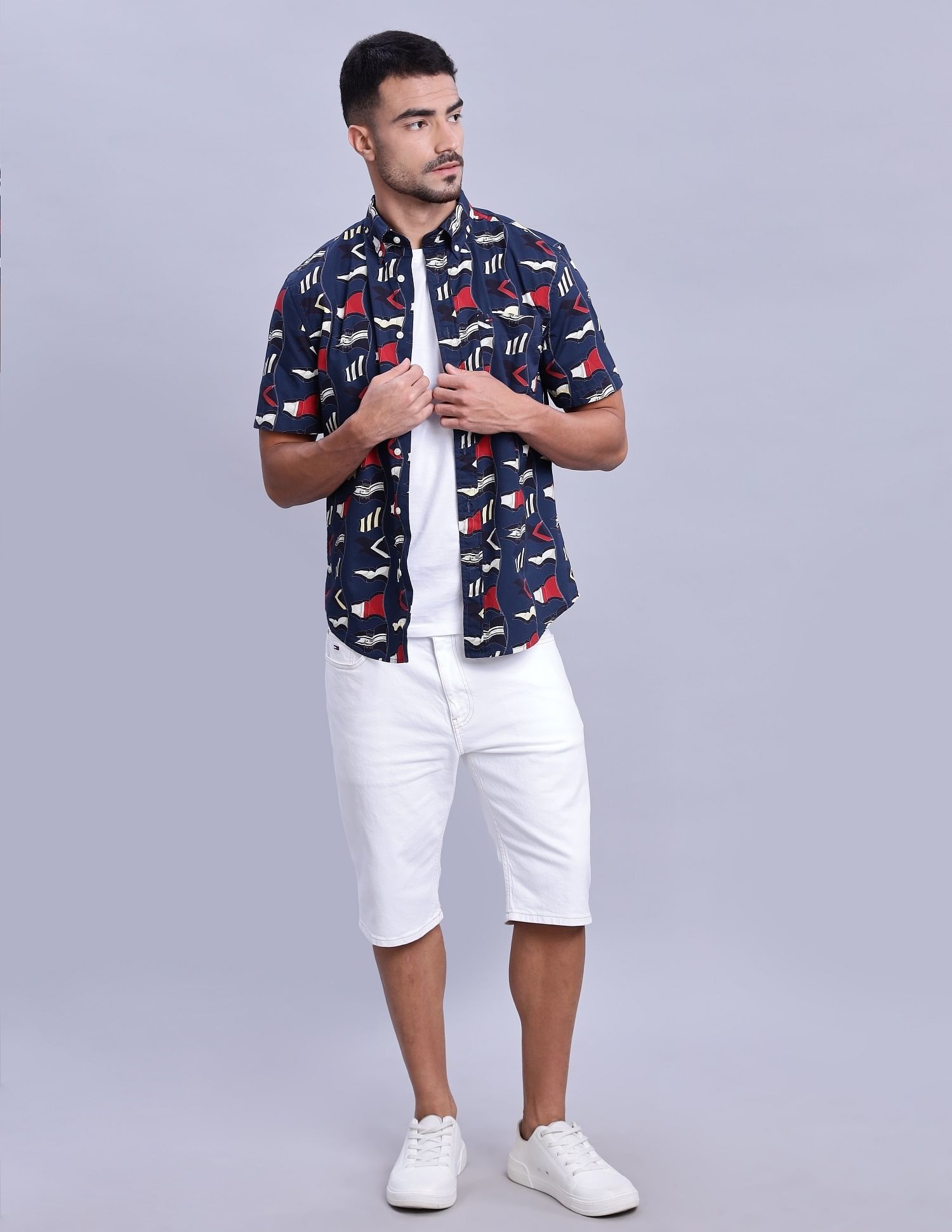 Tommy Hilfiger Printed Regular-Fit Poplin Shirts