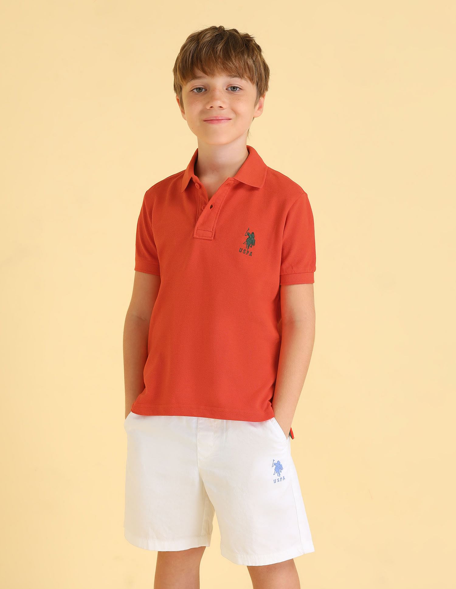 U.S. Polo Assn. Kids Boys Cotton Pique Polo Shirt