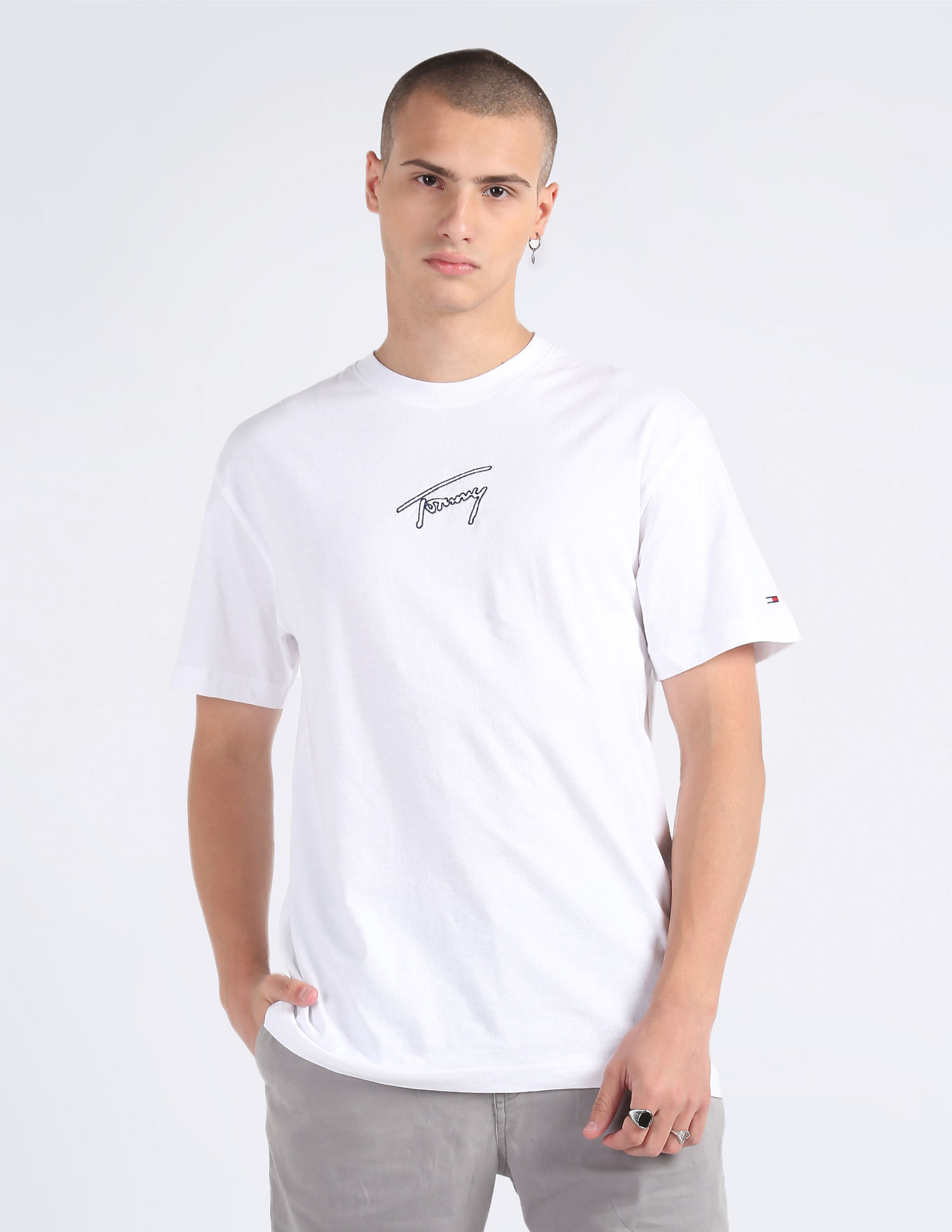 Tommy Hilfiger Transitional Cotton Signature Logo T-Shirt